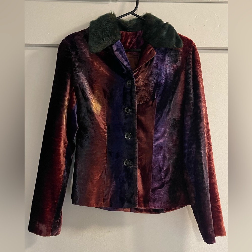 Vintage 80s velvet blazer